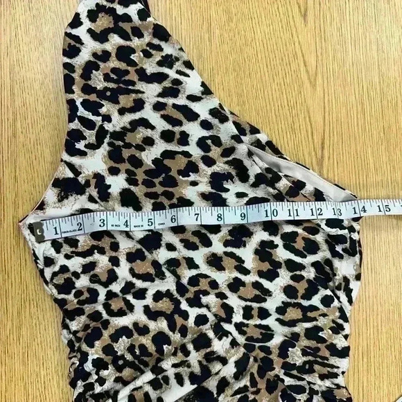 Guess Animal Print one arm Party dress Size Small - Picture 5 of 6